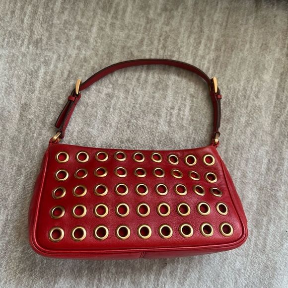 Prada Handbags - Prada Grommet Small Shoulder Bag